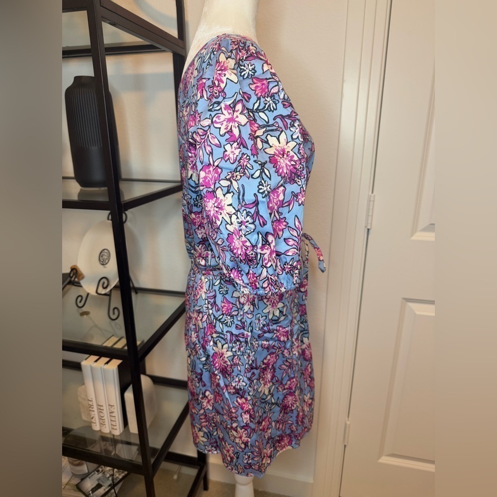 NWT French Connection Fotini One Shoulder Mini Dress Placid Blue Floral Size 10 - Picture 4 of 8